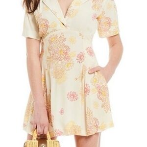Free People Floral Cream Dress